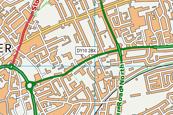 St George's CofE School map (DY10 2BX) - OS VectorMap District (Ordnance Survey)