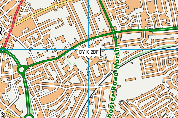 DY10 2DF map - OS VectorMap District (Ordnance Survey)