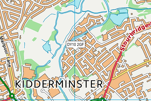 DY10 2GF map - OS VectorMap District (Ordnance Survey)