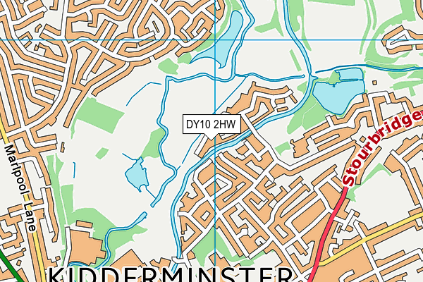 DY10 2HW map - OS VectorMap District (Ordnance Survey)