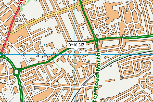 DY10 2JZ map - OS VectorMap District (Ordnance Survey)