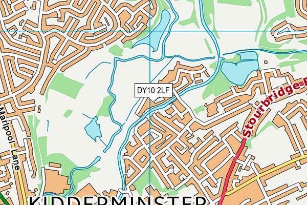 DY10 2LF map - OS VectorMap District (Ordnance Survey)