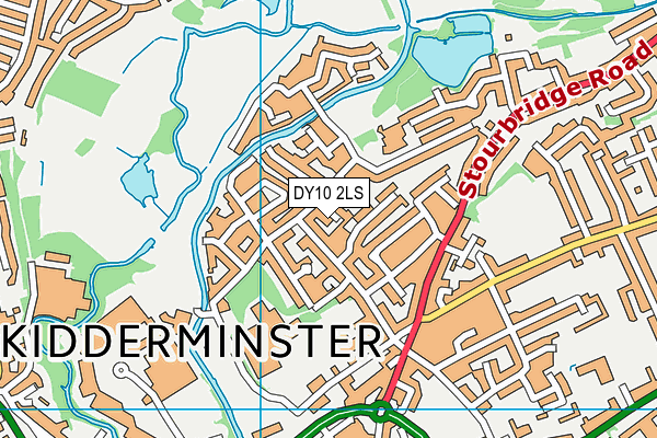 DY10 2LS map - OS VectorMap District (Ordnance Survey)
