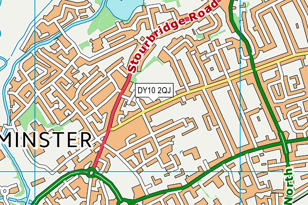 The Sladen C.e. Middle School (Closed) map (DY10 2QJ) - OS VectorMap District (Ordnance Survey)