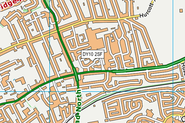 DY10 2SF map - OS VectorMap District (Ordnance Survey)