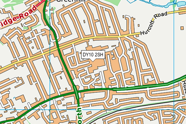 DY10 2SH map - OS VectorMap District (Ordnance Survey)