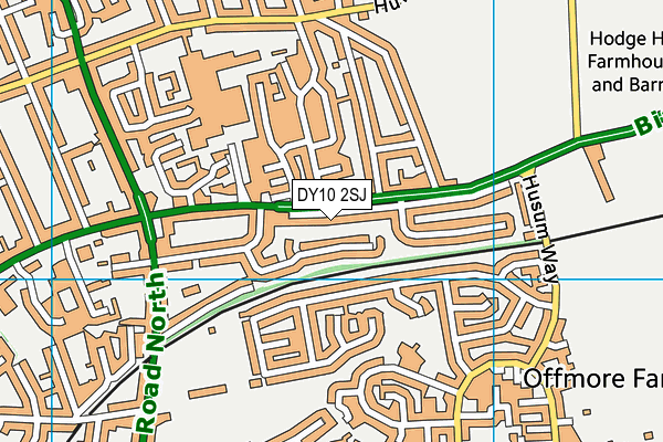 DY10 2SJ map - OS VectorMap District (Ordnance Survey)