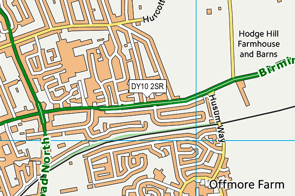 DY10 2SR map - OS VectorMap District (Ordnance Survey)