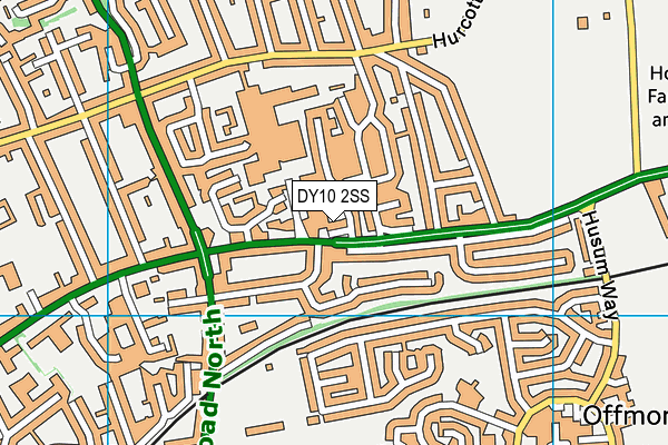 DY10 2SS map - OS VectorMap District (Ordnance Survey)