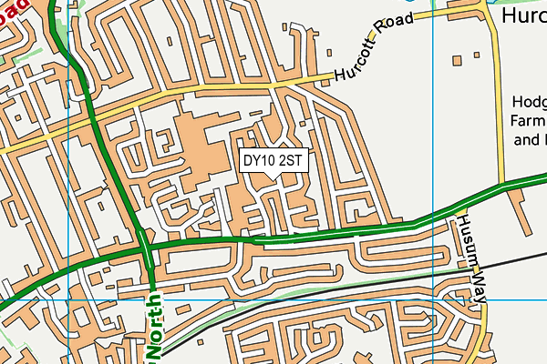 DY10 2ST map - OS VectorMap District (Ordnance Survey)