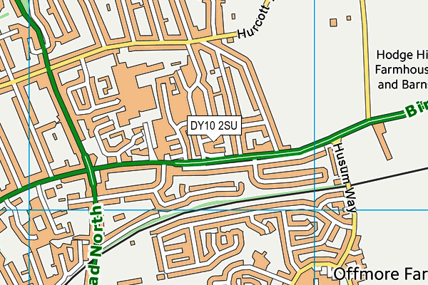 DY10 2SU map - OS VectorMap District (Ordnance Survey)