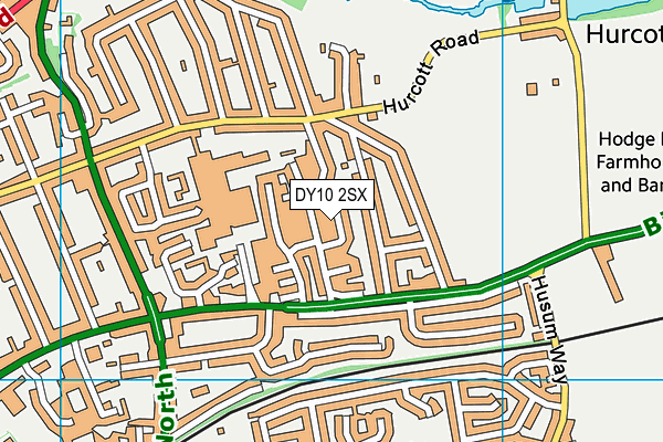 DY10 2SX map - OS VectorMap District (Ordnance Survey)