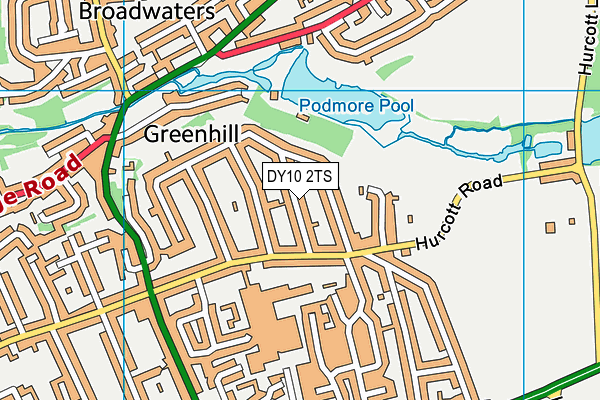 DY10 2TS map - OS VectorMap District (Ordnance Survey)