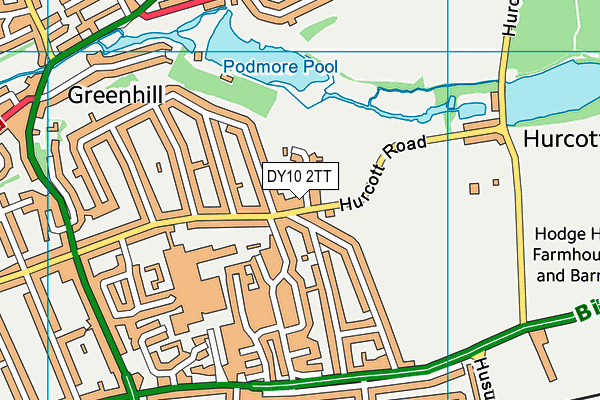 DY10 2TT map - OS VectorMap District (Ordnance Survey)