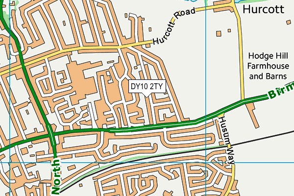 DY10 2TY map - OS VectorMap District (Ordnance Survey)