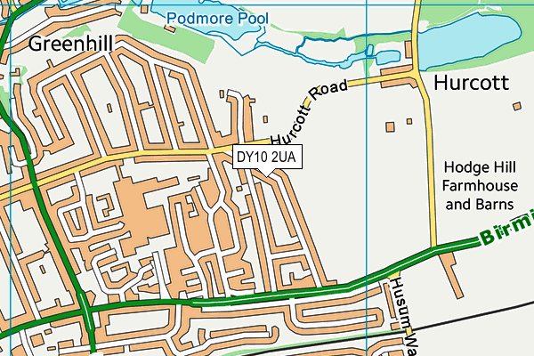 DY10 2UA map - OS VectorMap District (Ordnance Survey)