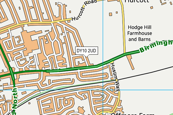 DY10 2UD map - OS VectorMap District (Ordnance Survey)