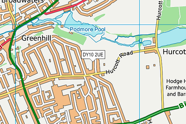 DY10 2UE map - OS VectorMap District (Ordnance Survey)