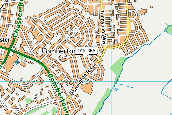 DY10 3BA map - OS VectorMap District (Ordnance Survey)