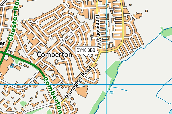 DY10 3BB map - OS VectorMap District (Ordnance Survey)