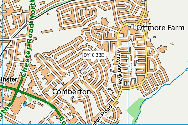 DY10 3BE map - OS VectorMap District (Ordnance Survey)