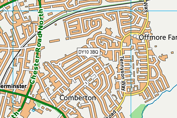 DY10 3BQ map - OS VectorMap District (Ordnance Survey)