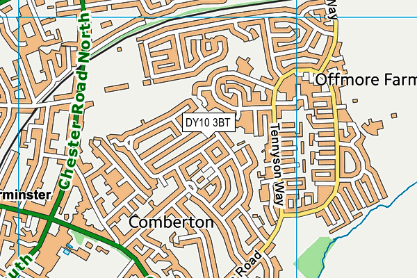 DY10 3BT map - OS VectorMap District (Ordnance Survey)