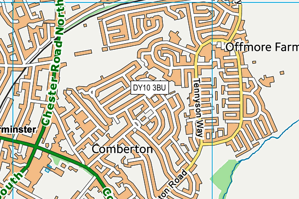 DY10 3BU map - OS VectorMap District (Ordnance Survey)