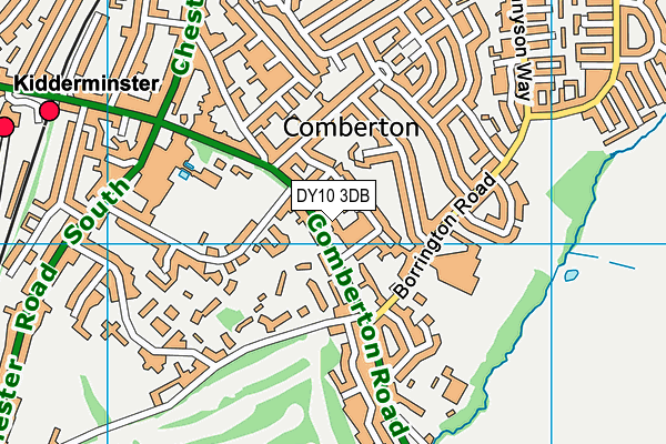 DY10 3DB map - OS VectorMap District (Ordnance Survey)
