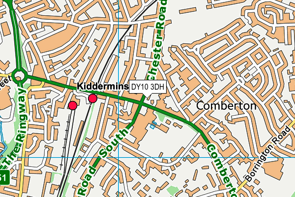 DY10 3DH map - OS VectorMap District (Ordnance Survey)