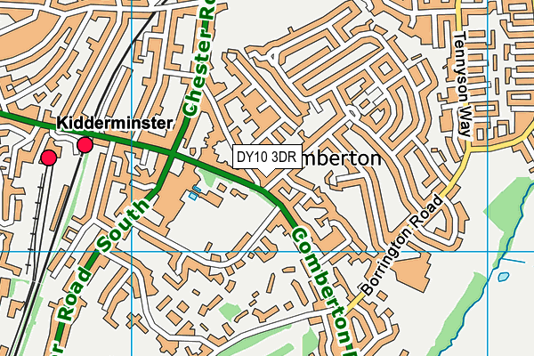 DY10 3DR map - OS VectorMap District (Ordnance Survey)