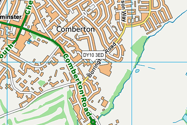 Comberton Primary School map (DY10 3ED) - OS VectorMap District (Ordnance Survey)