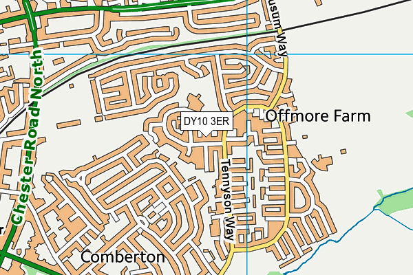 DY10 3ER map - OS VectorMap District (Ordnance Survey)