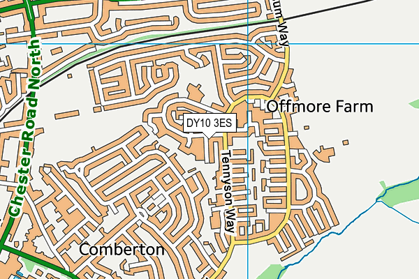 DY10 3ES map - OS VectorMap District (Ordnance Survey)