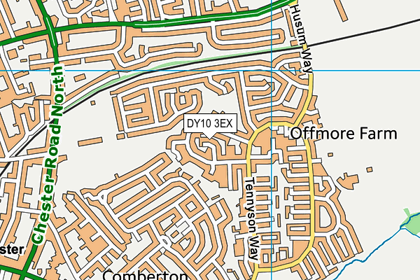 DY10 3EX map - OS VectorMap District (Ordnance Survey)