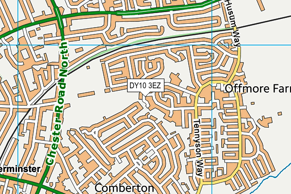 DY10 3EZ map - OS VectorMap District (Ordnance Survey)