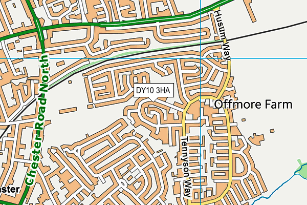 Offmore Primary School map (DY10 3HA) - OS VectorMap District (Ordnance Survey)