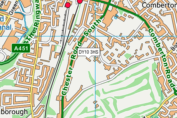DY10 3HS map - OS VectorMap District (Ordnance Survey)