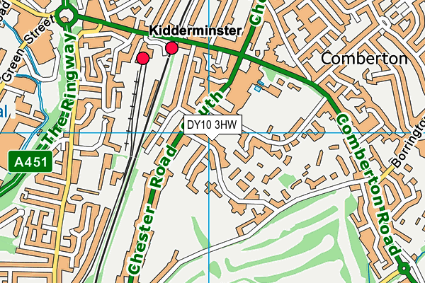 DY10 3HW map - OS VectorMap District (Ordnance Survey)