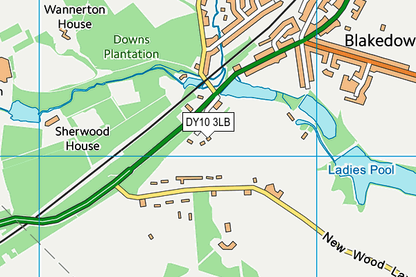 DY10 3LB map - OS VectorMap District (Ordnance Survey)