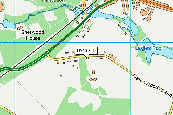 DY10 3LD map - OS VectorMap District (Ordnance Survey)