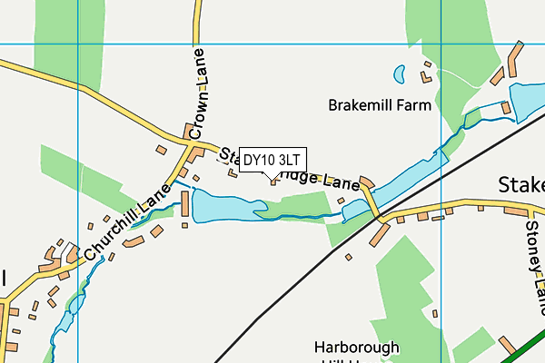 DY10 3LT map - OS VectorMap District (Ordnance Survey)