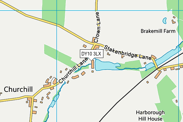 DY10 3LX map - OS VectorMap District (Ordnance Survey)