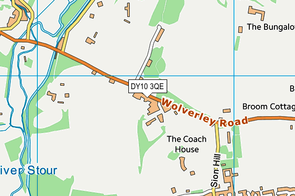 Heathfield Knoll School map (DY10 3QE) - OS VectorMap District (Ordnance Survey)