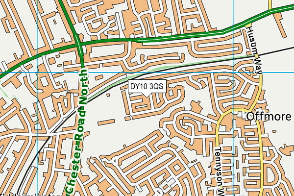 DY10 3QS map - OS VectorMap District (Ordnance Survey)