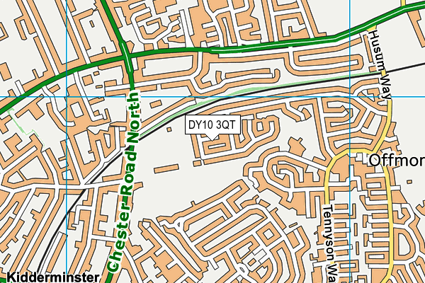 DY10 3QT map - OS VectorMap District (Ordnance Survey)