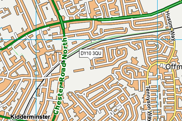DY10 3QU map - OS VectorMap District (Ordnance Survey)