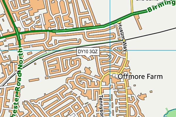 DY10 3QZ map - OS VectorMap District (Ordnance Survey)