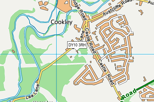 Cookley Playing Fields map (DY10 3RH) - OS VectorMap District (Ordnance Survey)
