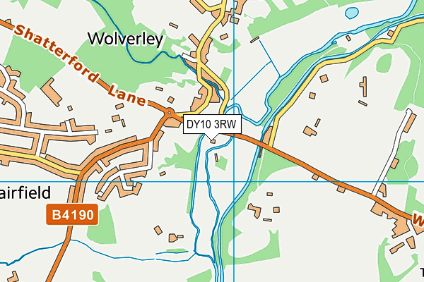 DY10 3RW map - OS VectorMap District (Ordnance Survey)